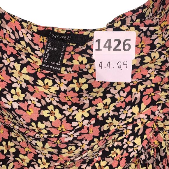 NWT Tie Up Skirt Short Floral Print Forever 21 L Floral Multicolor - Picture 2 of 3